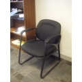 Black Cloth Guest Reception Chair
